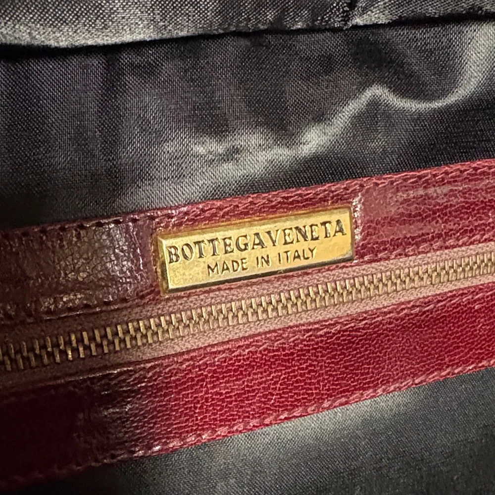 Bottega Veneta Deep Red Leather Briefcase